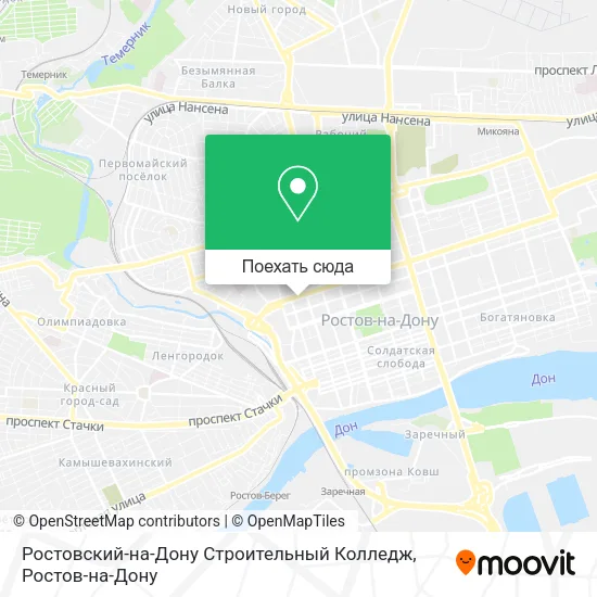 Карта Ростовский-на-Дону Строительный Колледж