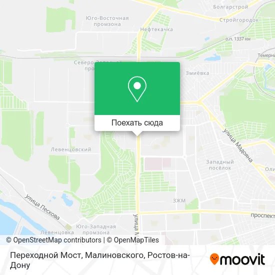 Карта Переходной Мост, Малиновского
