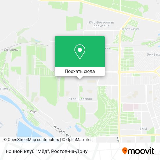 Карта ночной клуб "Мёд"