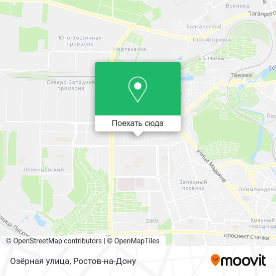 Карта Озёрная улица