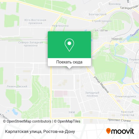 Карта Карпатская улица