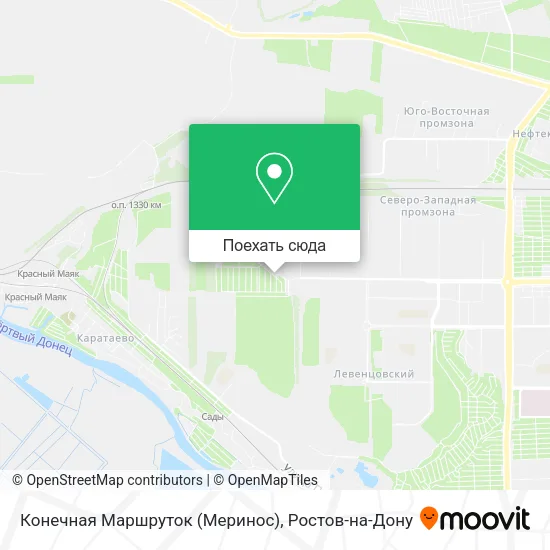 Карта Конечная Маршруток (Меринос)