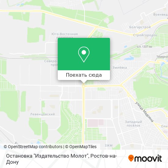 Карта Остановка "Издательство Молот"
