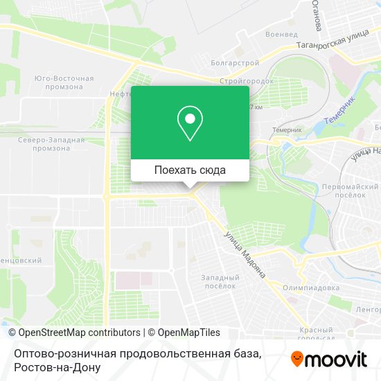 Карта Оптово-розничная продовольственная база