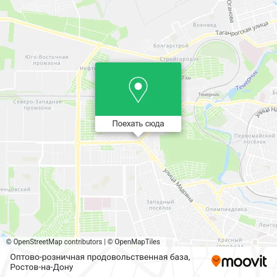 Карта Оптово-розничная продовольственная база