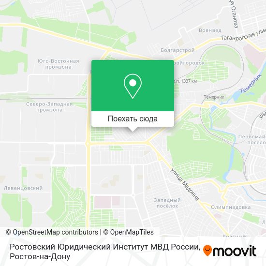 Карта Ростовский Юридический Институт МВД России