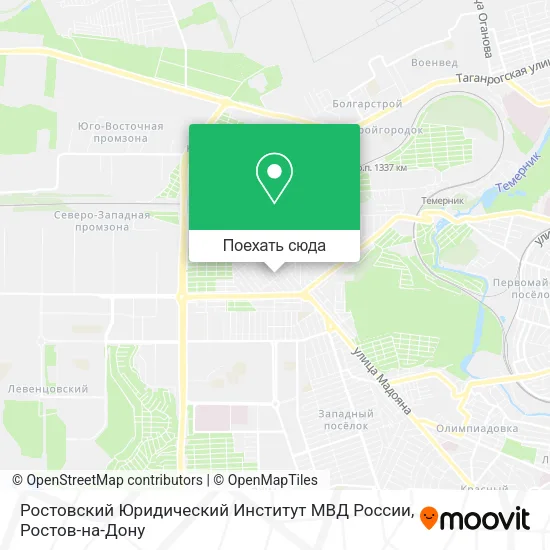 Карта Ростовский Юридический Институт МВД России