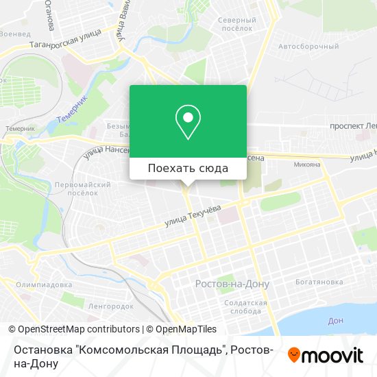 Карта Остановка "Комсомольская Площадь"