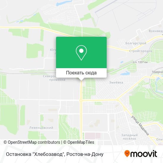 Карта Остановка "Хлебозавод"