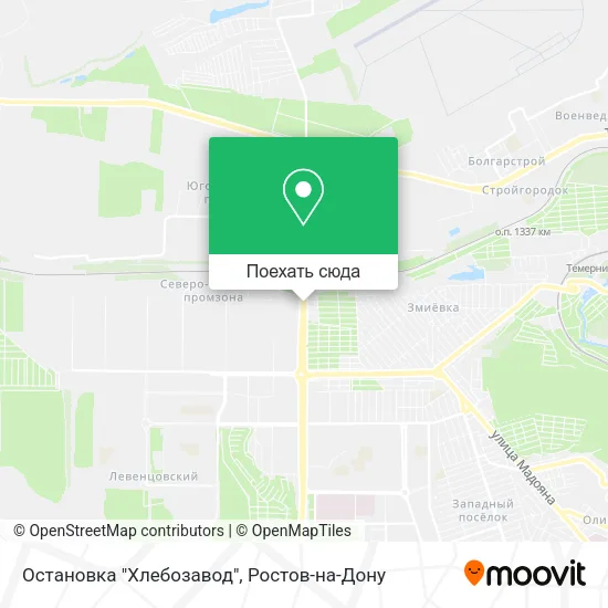 Карта Остановка "Хлебозавод"
