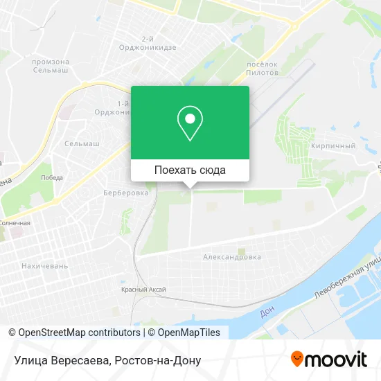 Карта Улица Вересаева