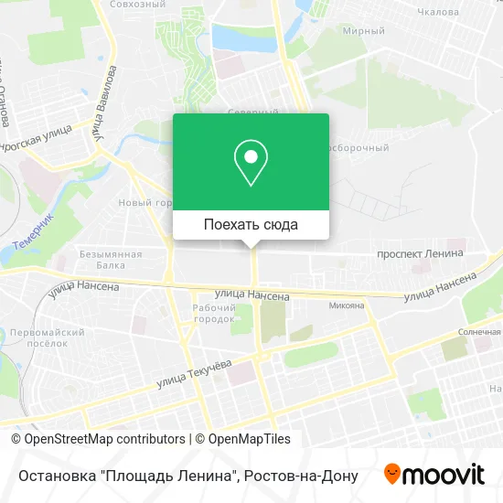 Карта Остановка "Площадь Ленина"