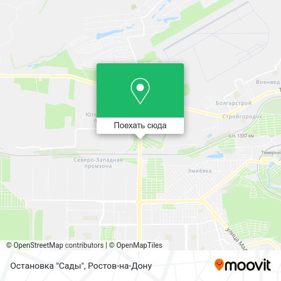 Карта Остановка "Сады"