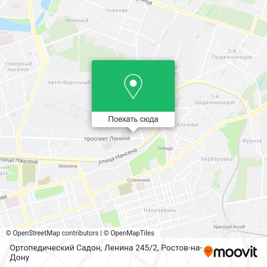 Карта Ортопедический Садон, Ленина 245 / 2