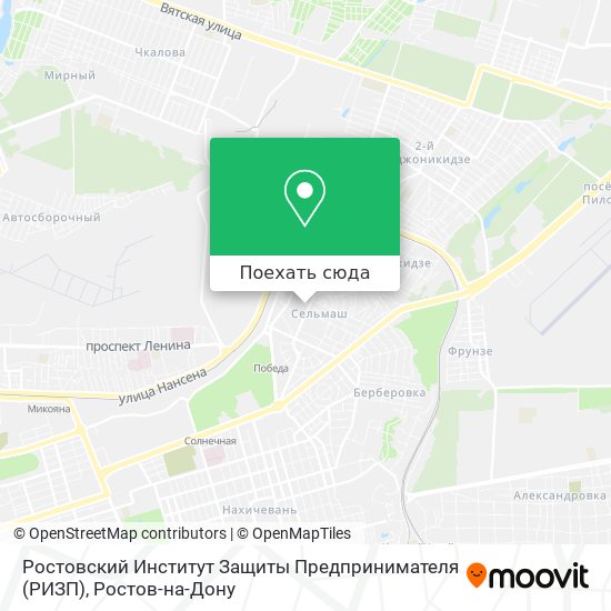 Карта Ростовский Институт Защиты Предпринимателя (РИЗП)