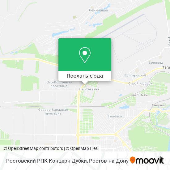 Карта Ростовский РПК Концерн Дубки