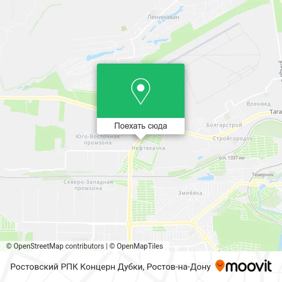 Карта Ростовский РПК Концерн Дубки