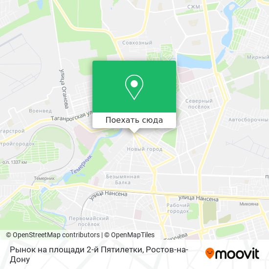 Карта Рынок на площади 2-й Пятилетки