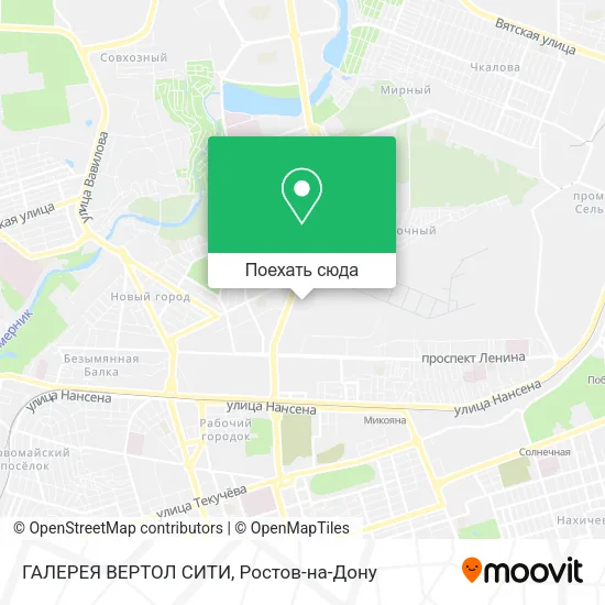 Карта ГАЛЕРЕЯ ВЕРТОЛ СИТИ