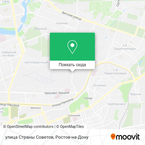 Карта улица Страны Советов