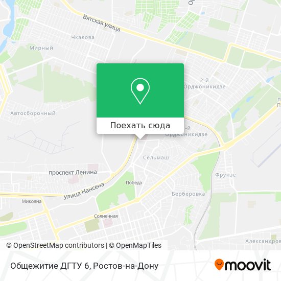 Карта Общежитие ДГТУ 6