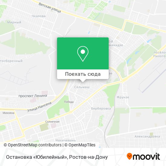 Карта Остановка «Юбилейный»