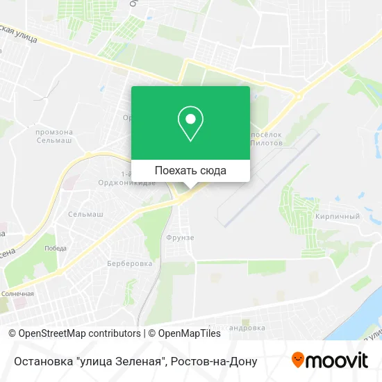 Карта Остановка "улица Зеленая"