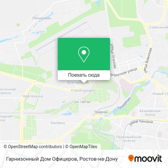Карта Гарнизонный Дом Офицеров