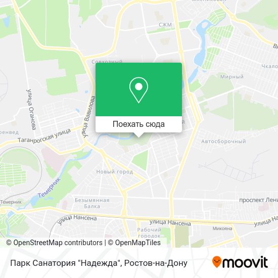 Карта Парк Санатория "Надежда"