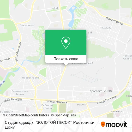 Карта Студия одежды "ЗОЛОТОЙ ПЕСОК"