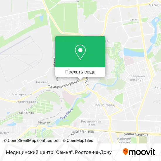 Карта Медицинский центр "Семья"