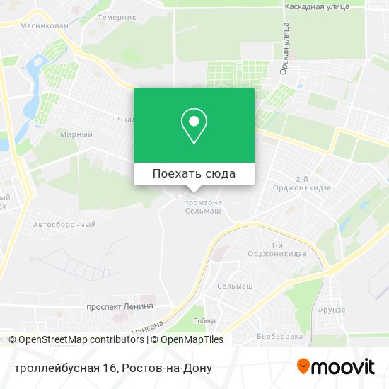 Карта троллейбусная 16