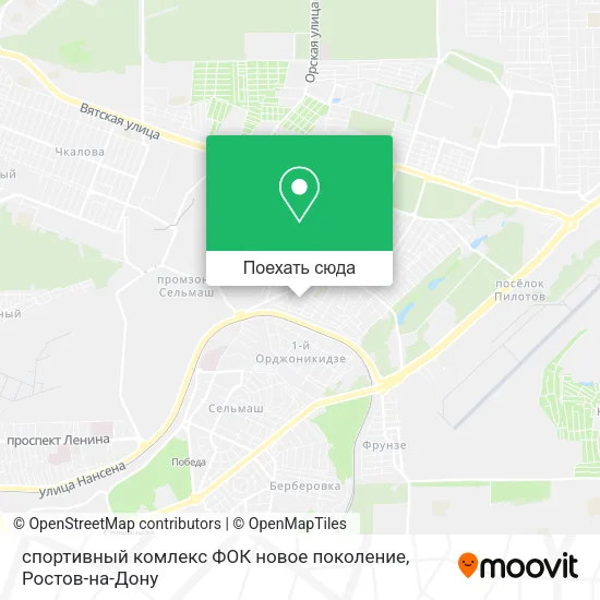 Карта спортивный комлекс ФОК новое поколение