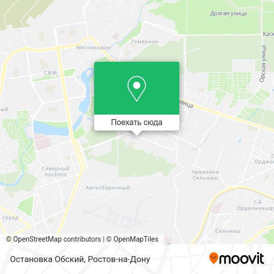 Карта Остановка Обский
