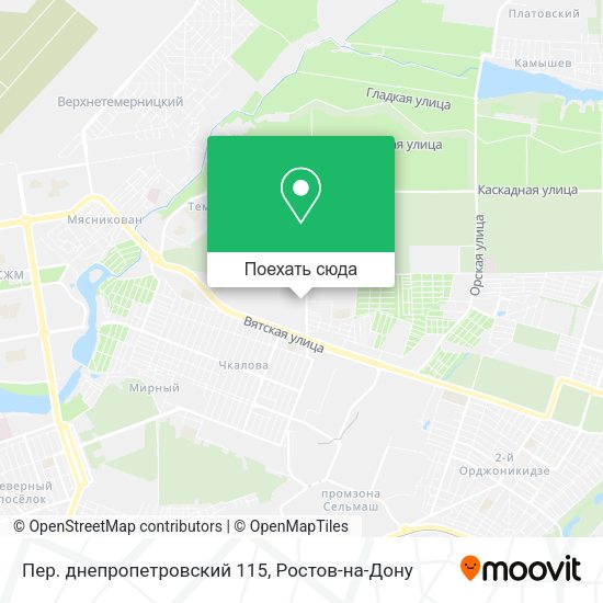 Карта Пер. днепропетровский 115