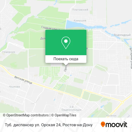 Карта Туб. диспансер ул. Орская 24