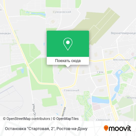 Карта Остановка "Стартовая, 2"