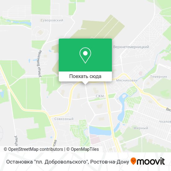 Карта Остановка "пл. Добровольского"
