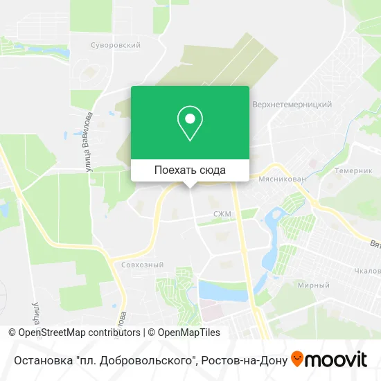 Карта Остановка "пл. Добровольского"