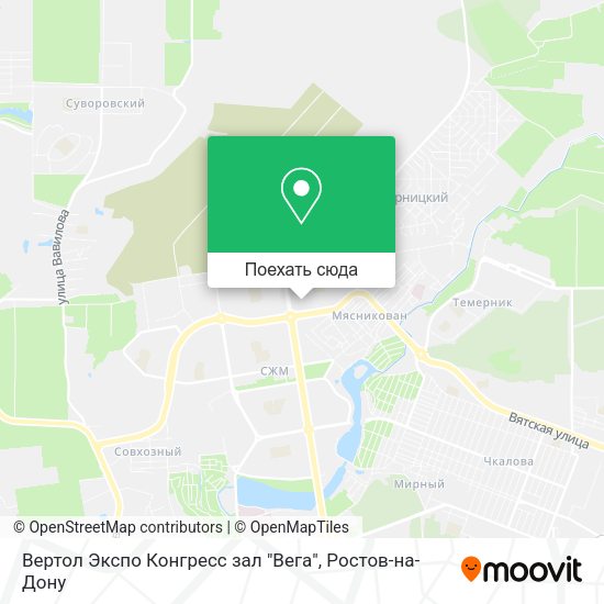 Карта Вертол Экспо Конгресс зал "Вега"