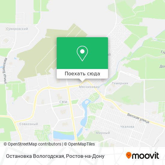 Карта Остановка Вологодская