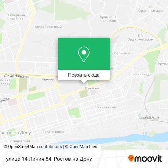 Карта улица 14 Линия 84