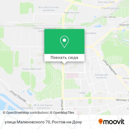 Карта улица Малиновского 70