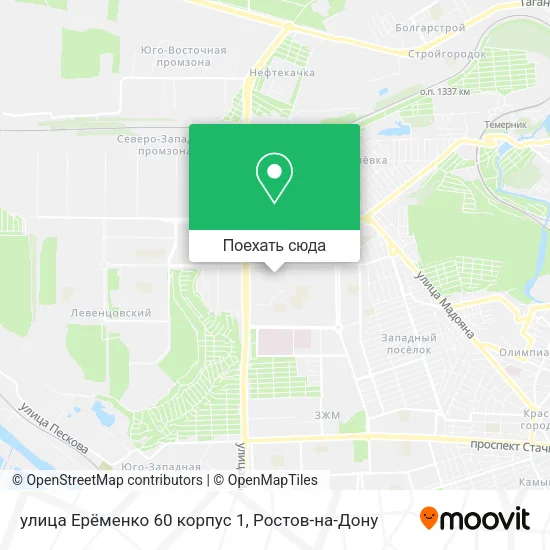 Карта улица Ерёменко 60 корпус 1