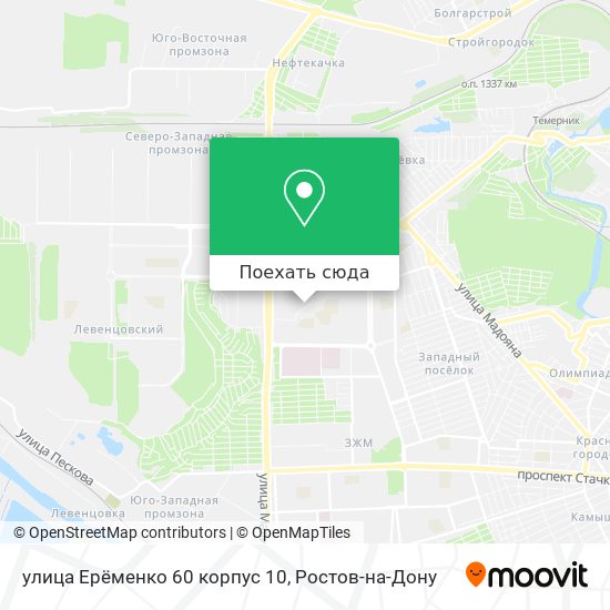 Карта улица Ерёменко 60 корпус 10