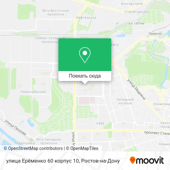 Карта улица Ерёменко 60 корпус 10