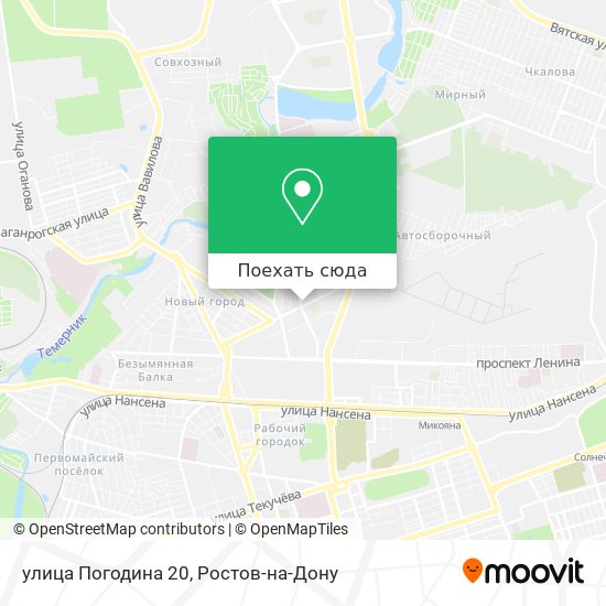 Карта улица Погодина 20