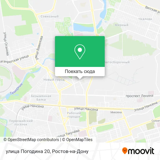 Карта улица Погодина 20