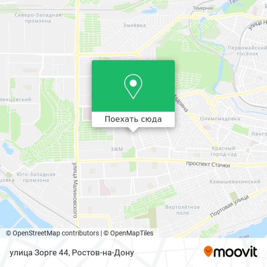 Карта улица Зорге 44
