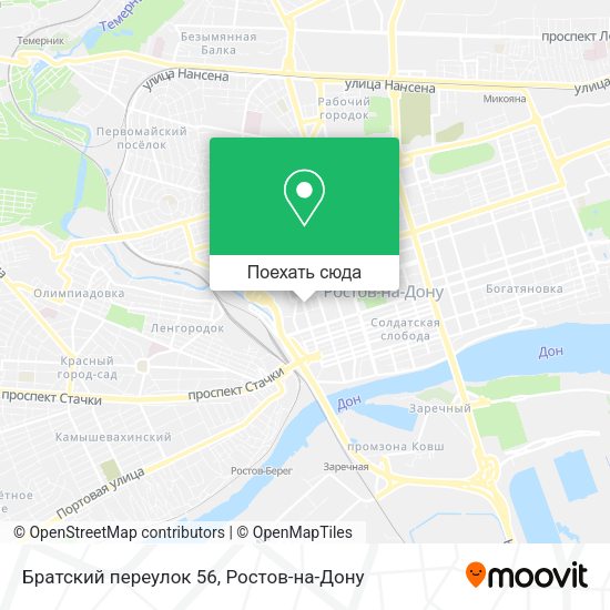 Карта Братский переулок 56